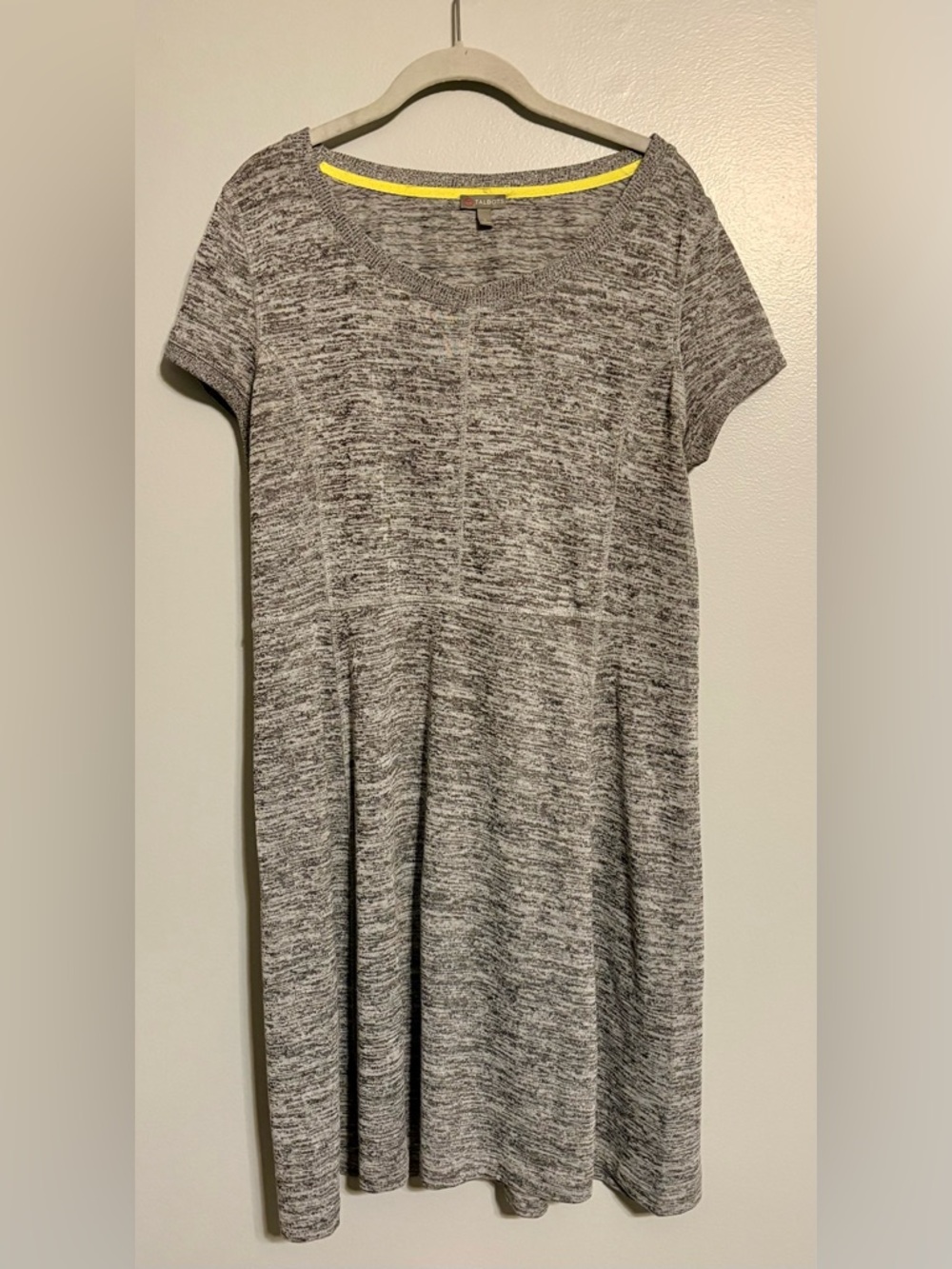 ❤️ Talbots Heather Gray Marled Knit Absolutely Fabulous Dress Size L